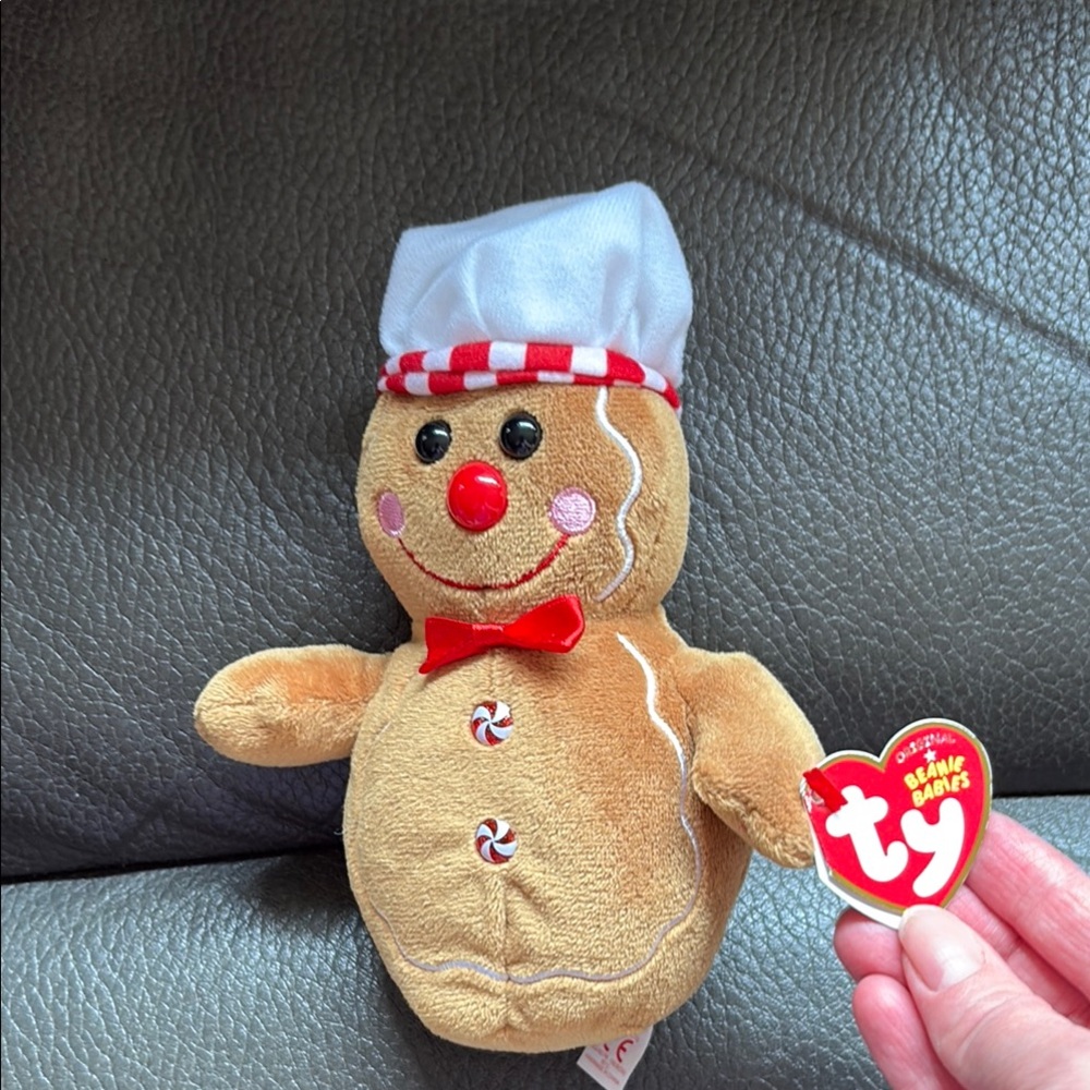 Gingerbread man beanie baby stuffed plush